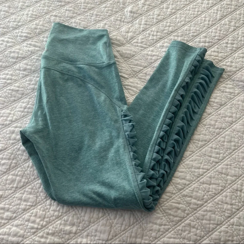 Aerie seafoam green ruched leggings large